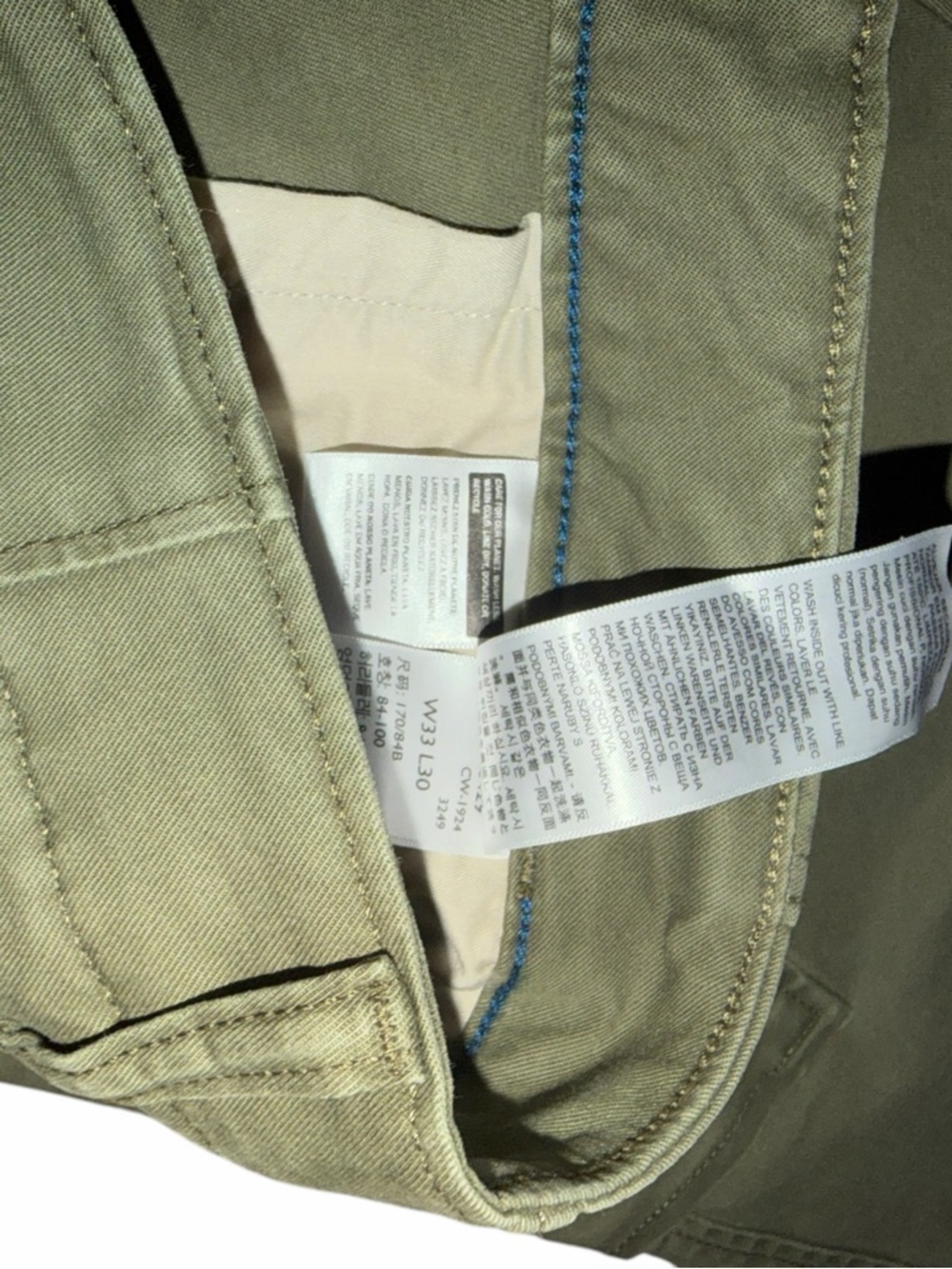 LEVI’S XX Tapered Cargo Men's Pants- Olive- 33x30 - Picture 7 of 9
